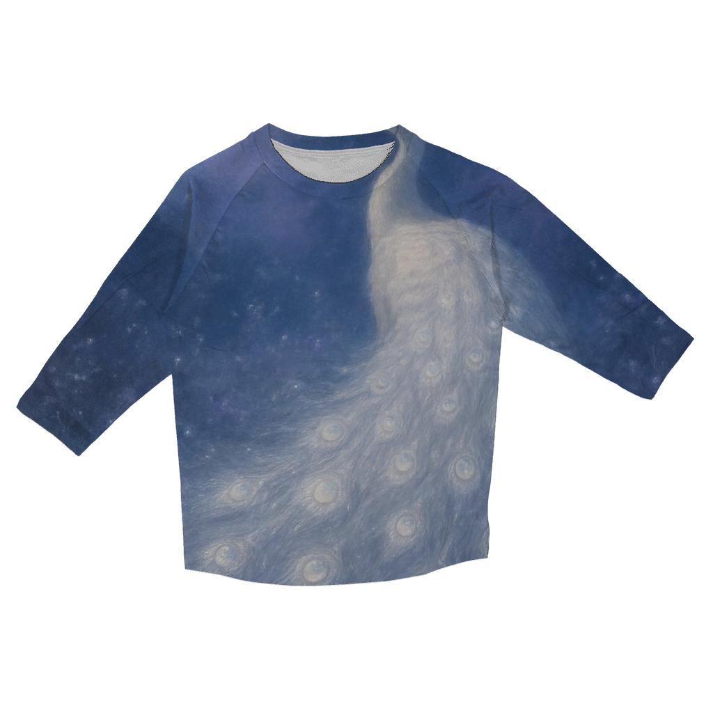 Moonlit Peacock Elegance custom 3/4 sleeve shirts