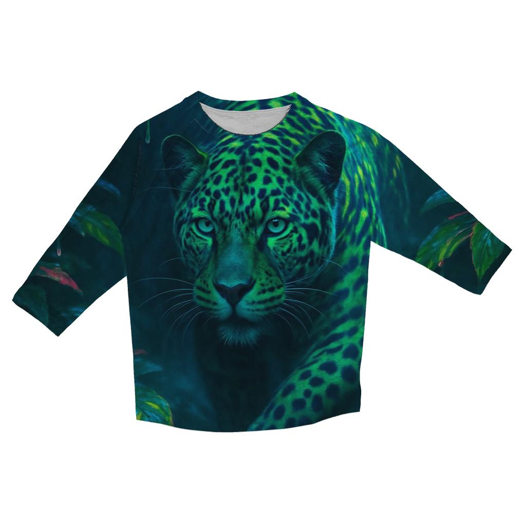 Electric Rainforest Jaguar trendy 3/4 sleeve tops