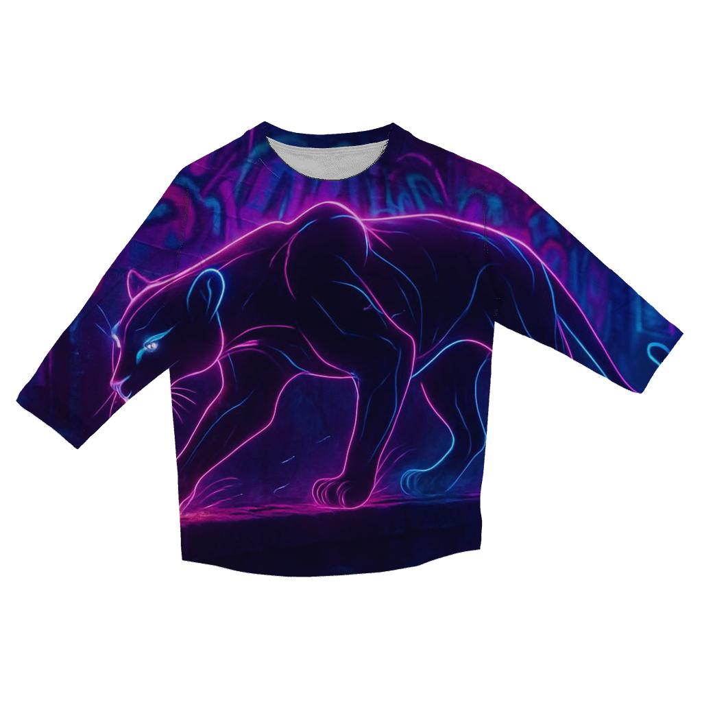 Neon Panther Glide casual three quarter sleeve shirts