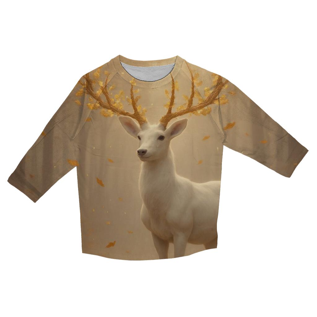 Majestic Ivory Stag trendy 3/4 sleeve tops