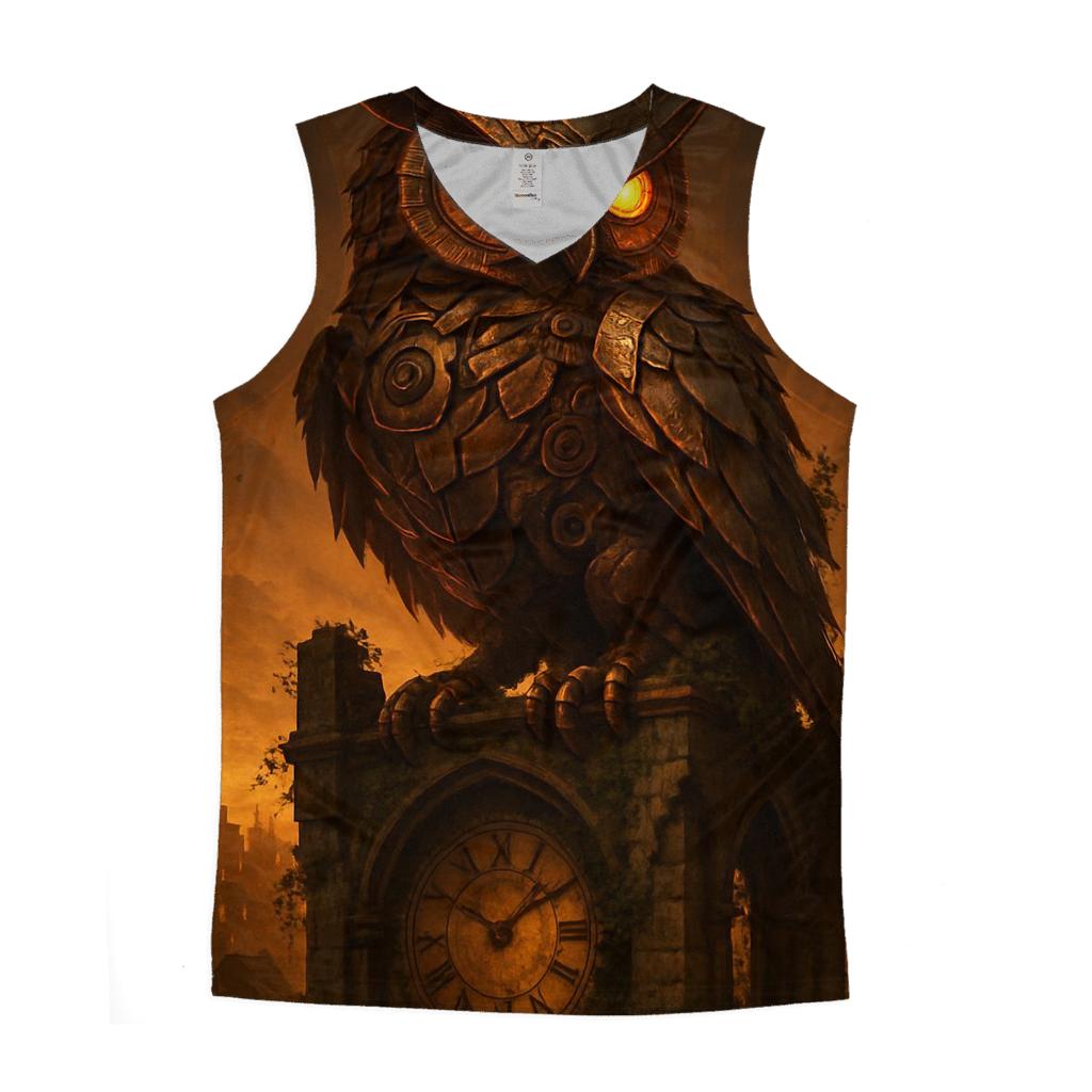 Mechanical Owl Sentinel sports performance tank tops