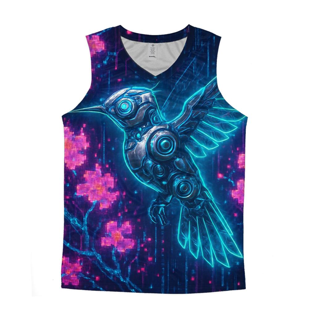 Cybernetic Hummingbird personalized athletic tanks