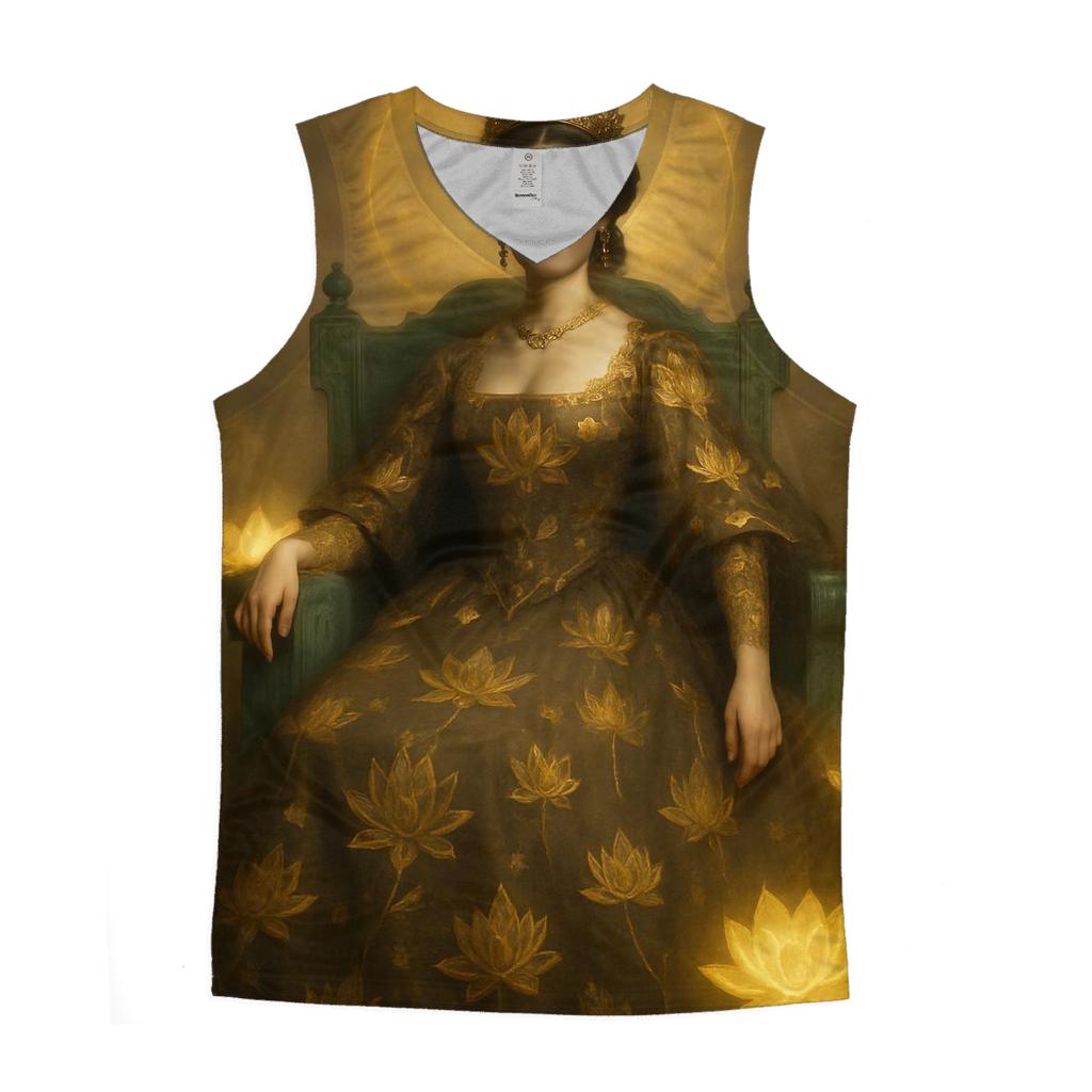 Gilded Lotus Empress cotton sleeveless tops