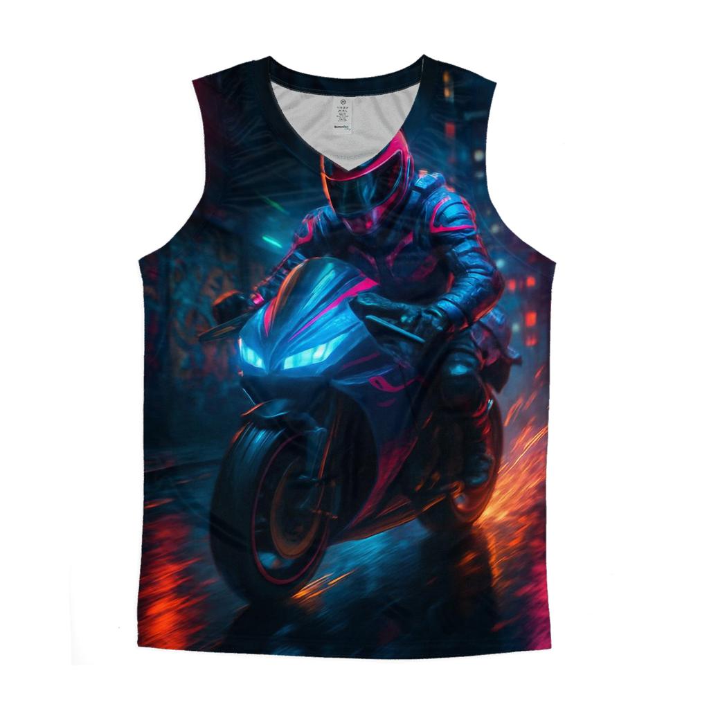 Electric Neon Street Racer trendy fitted tank tops