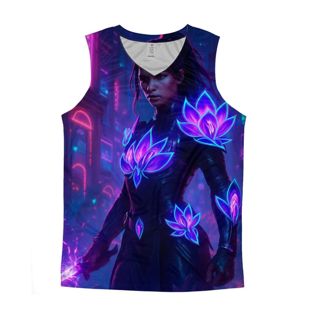 Neon Lotus Warrior sports performance tank tops