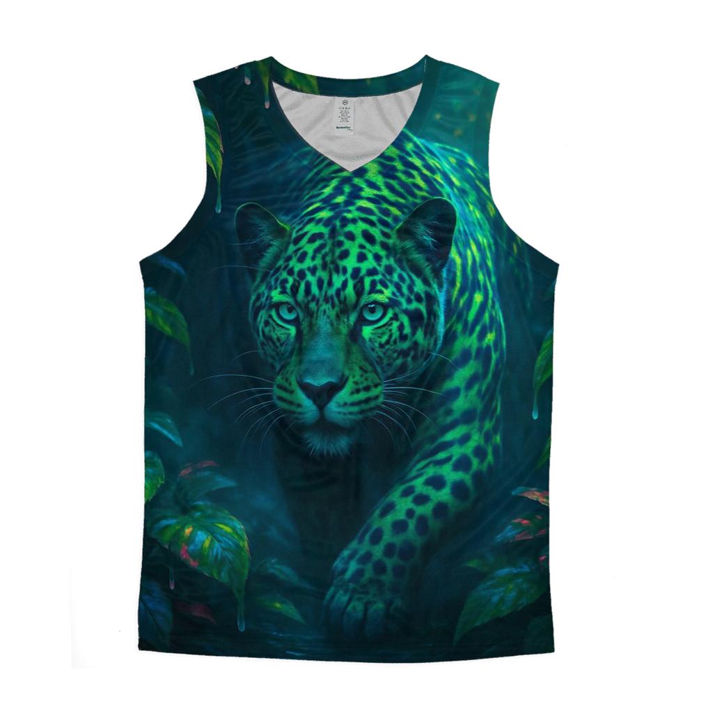 Electric Rainforest Jaguar designer workout tanks