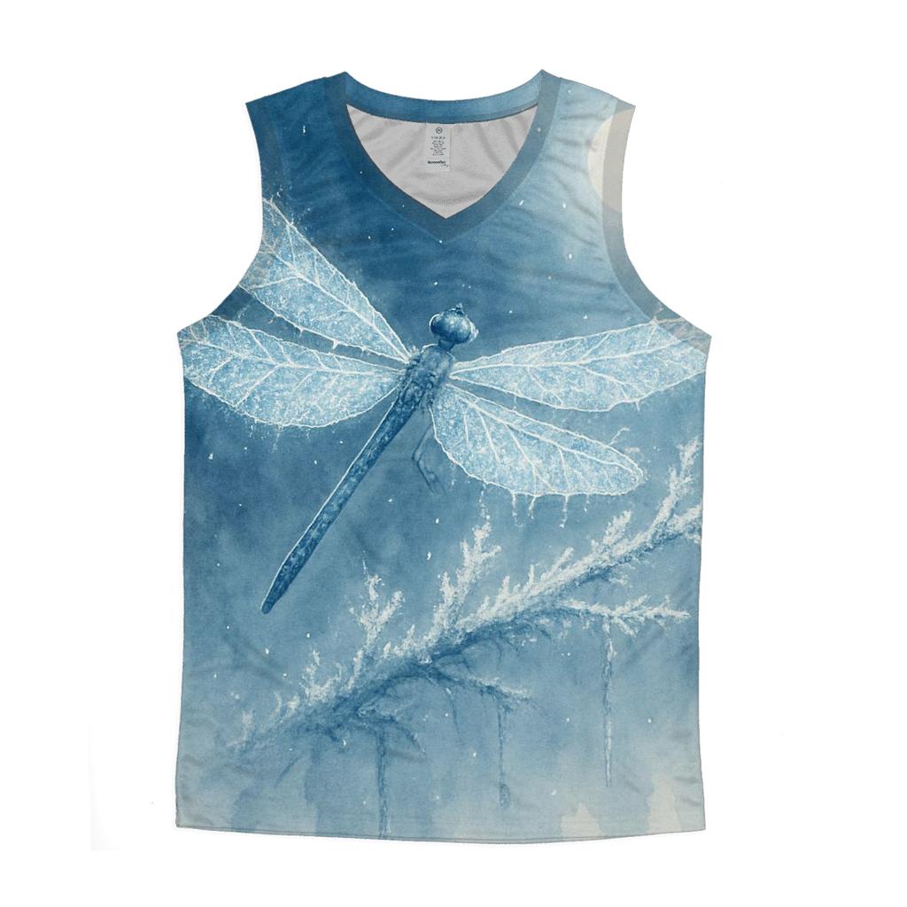 Frozen Crystal Dragonfly personalized athletic tanks