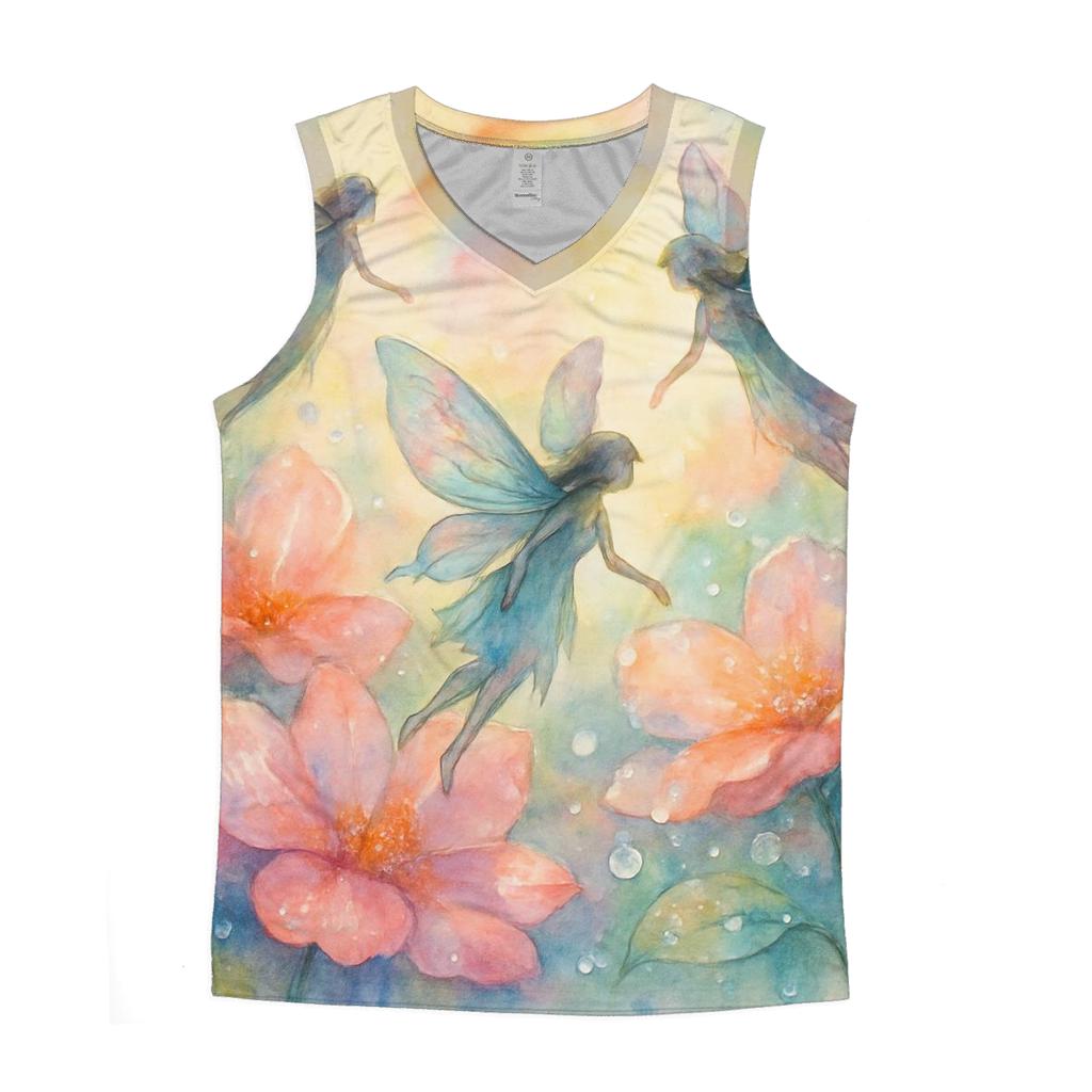 Iridescent Fairy Garden sports performance tank tops