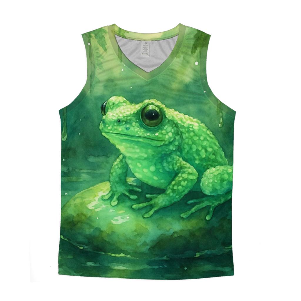 Glowing Mossy Frog casual summer tank tops