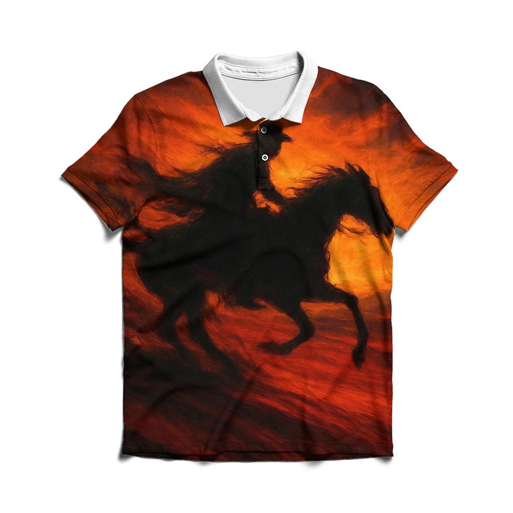 Phantom Rider Of The Desert branded logo polo shirts