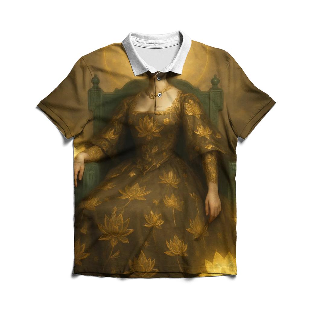 Gilded Lotus Empress personalized polo shirts