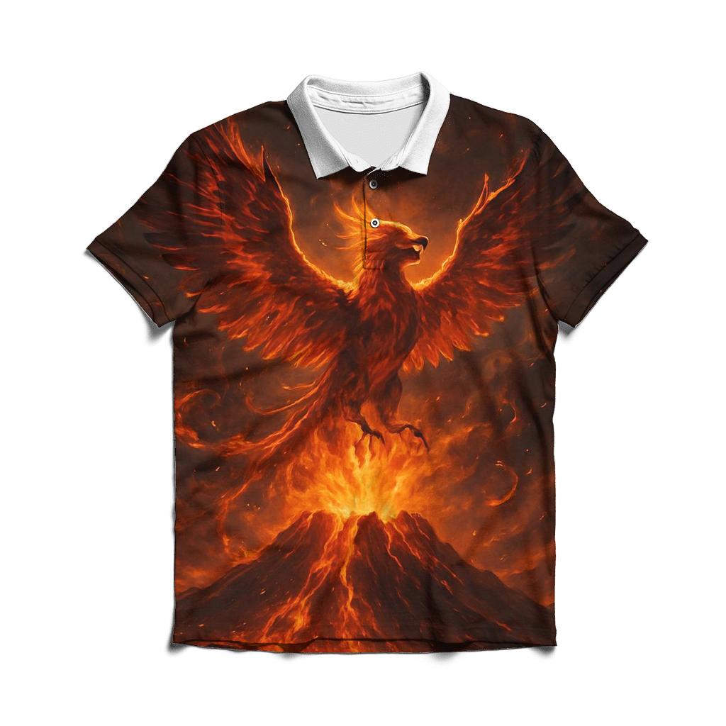Volcanic Phoenix Flight designer slim fit polos