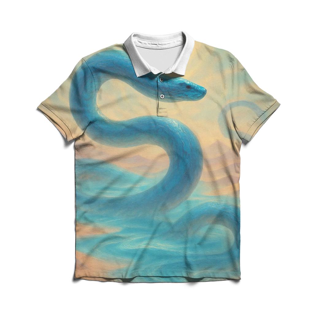 Sapphire Serpent Mirage stylish collar polo tees