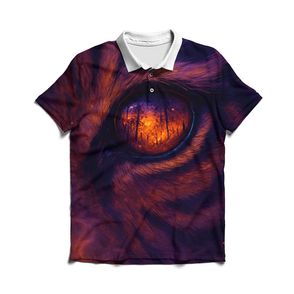 Twilight Tiger Eye casual sports polo shirts
