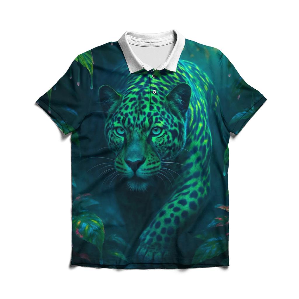 Electric Rainforest Jaguar casual sports polo shirts