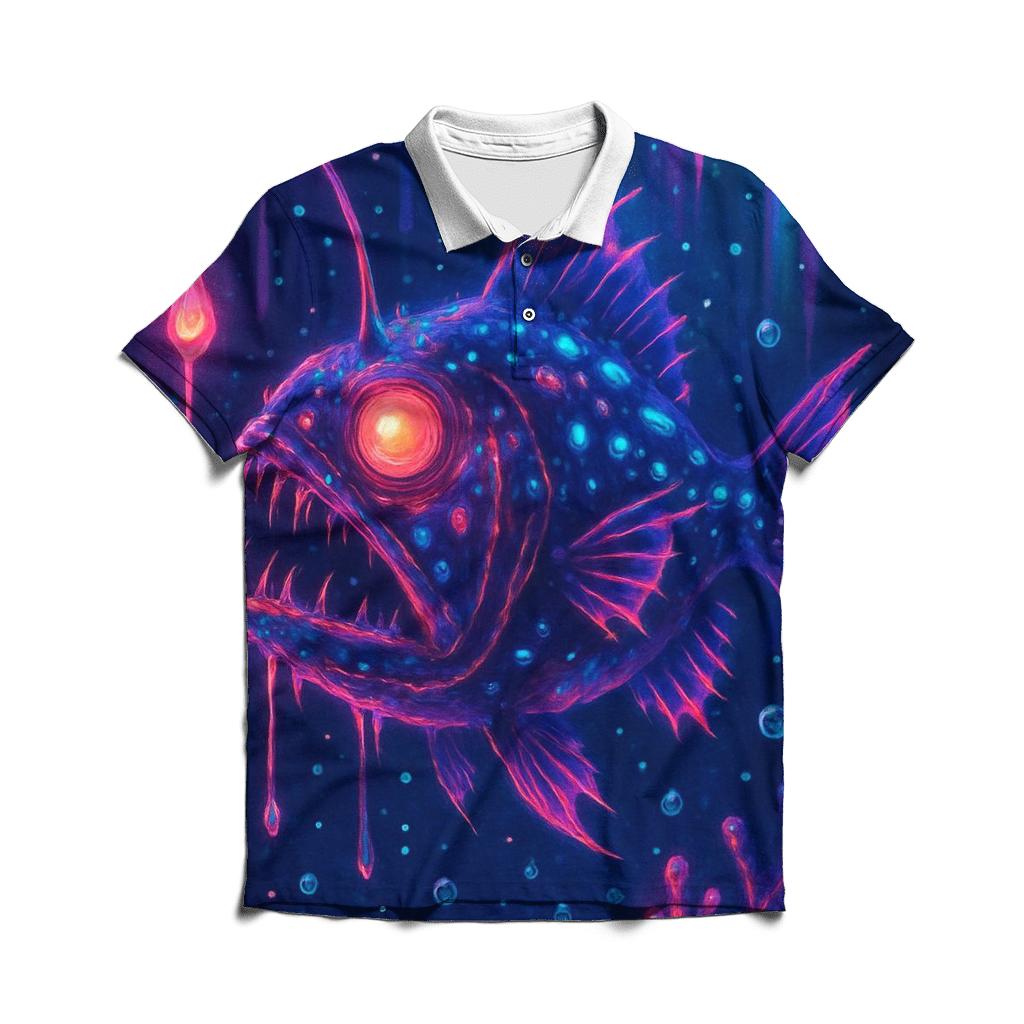 Luminous Lantern Fish casual sports polo shirts