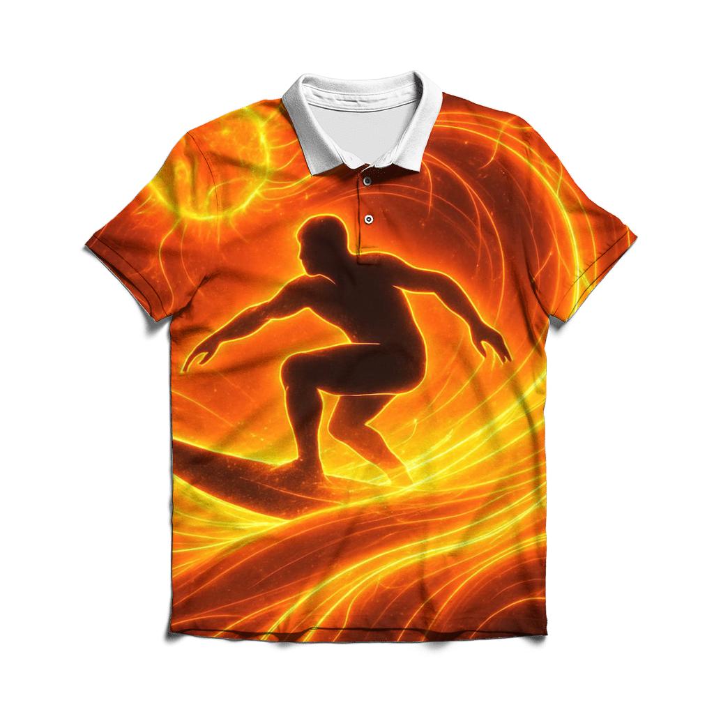 Solar Wind Surfer personalized polo shirts