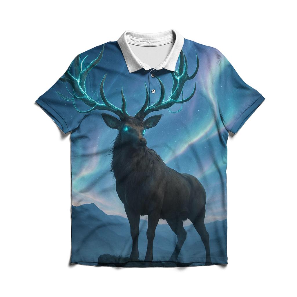 Celestial Elk Sentinel stylish collar polo tees