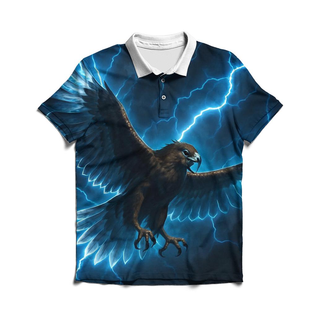 Silver Thunder Hawk classic pique polos