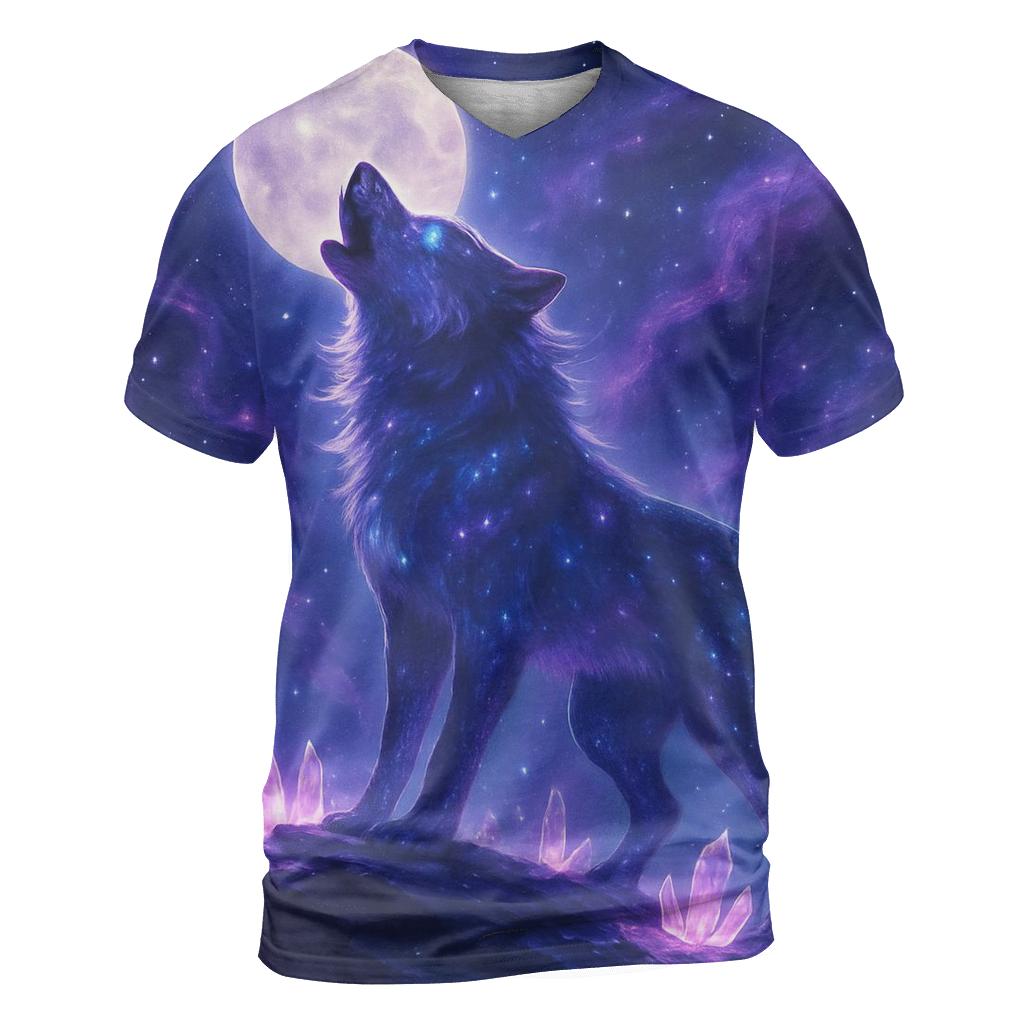 Celestial Wolf Howl unique graphic print tees