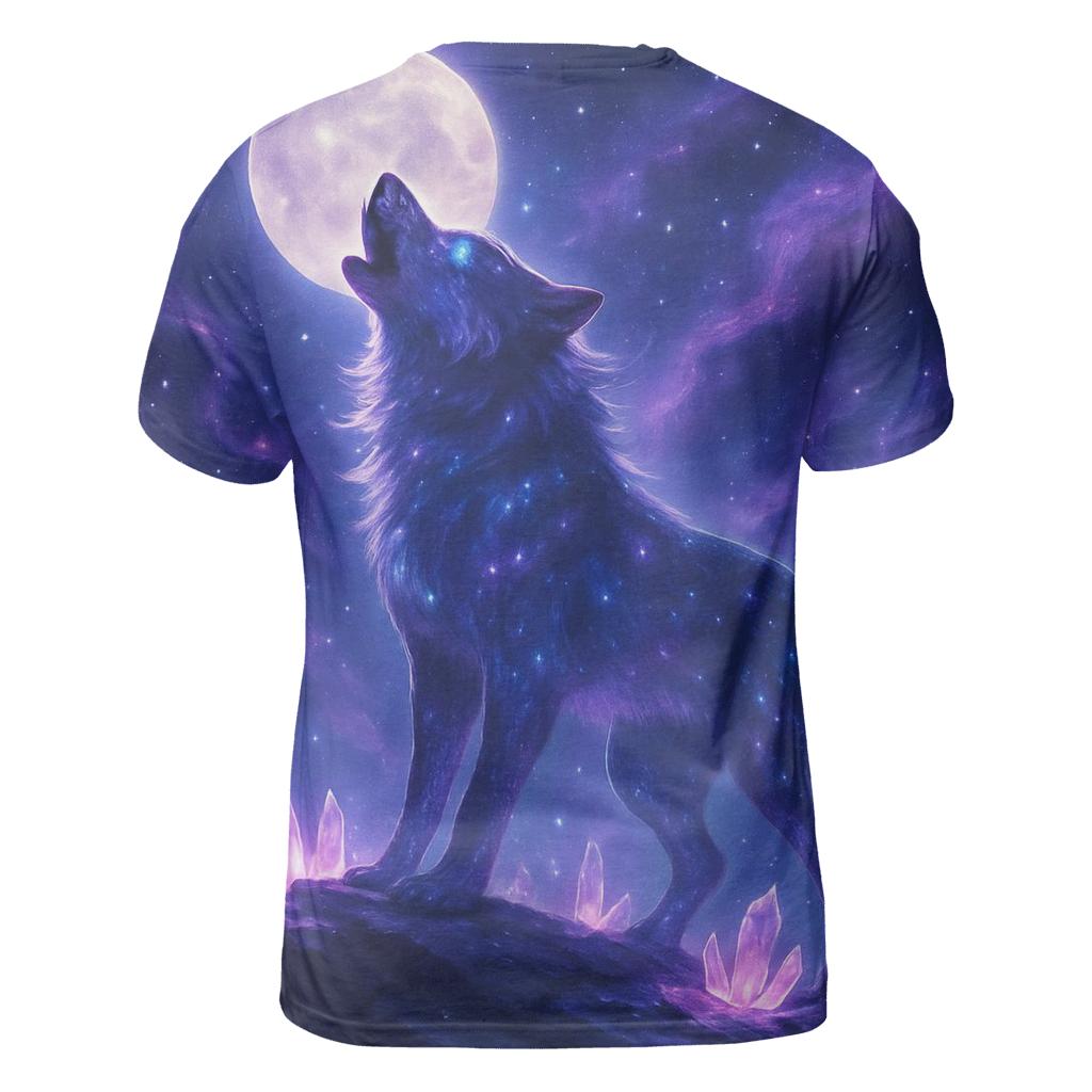 Celestial Wolf Howl unique graphic print tees