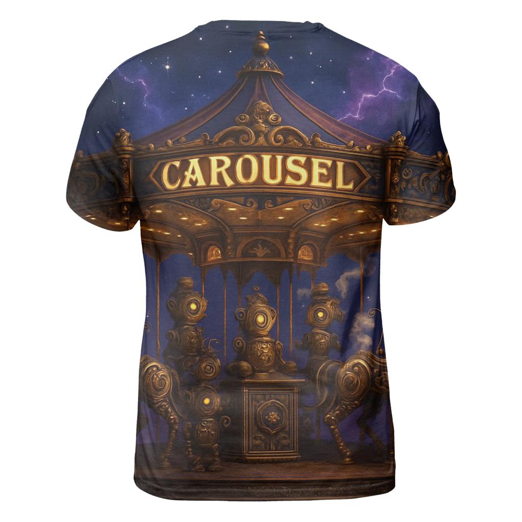Steam Carnival Carousel trendy printed shirt styles