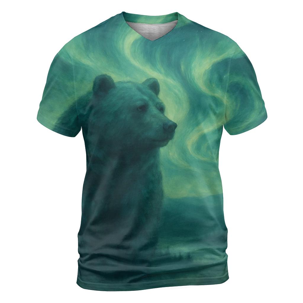 Aurora Borealis Bear statement graphic shirts