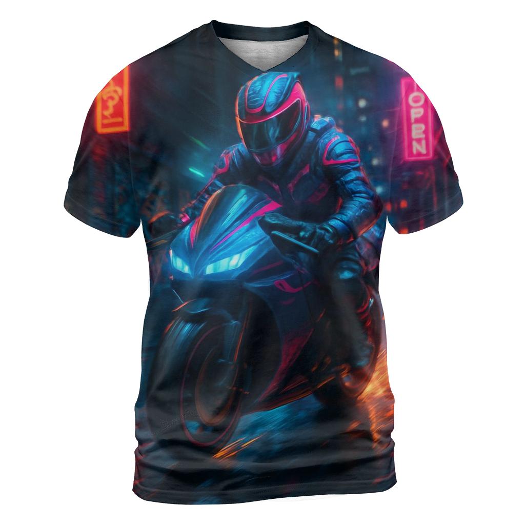 Electric Neon Street Racer designer pattern shirts