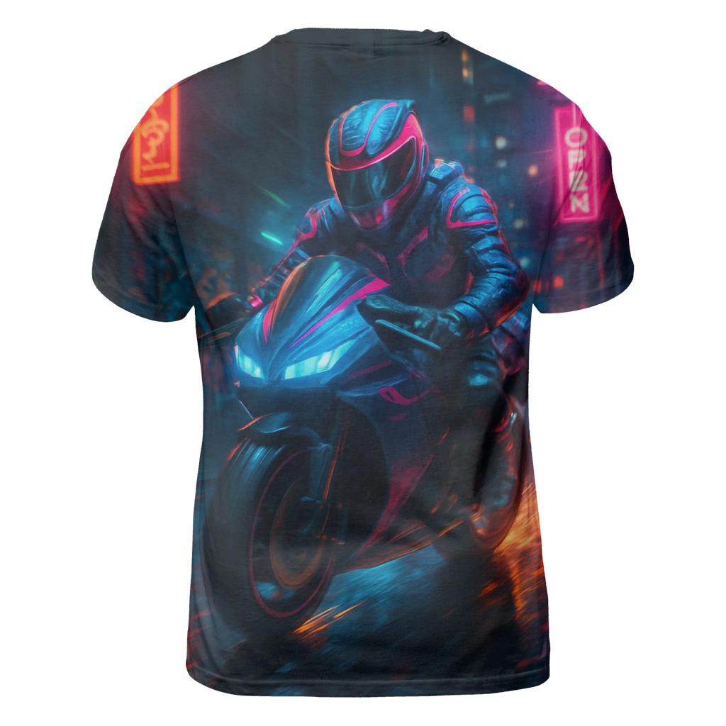 Electric Neon Street Racer designer pattern shirts