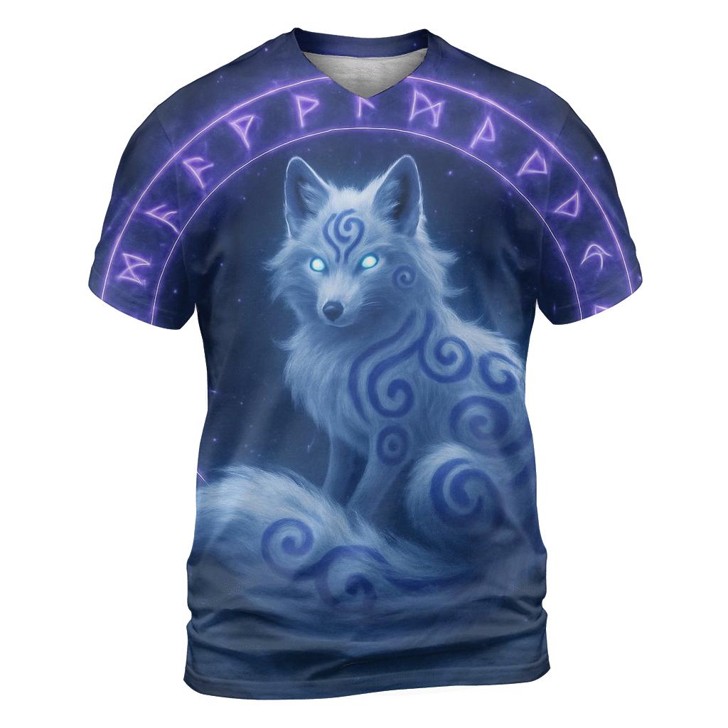 Arcane Spirit Fox vibrant all-over design tees