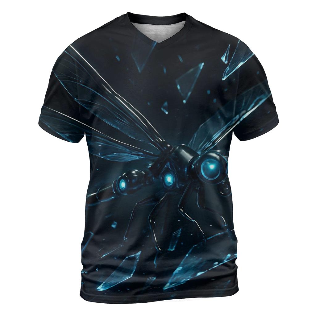 Mechanical Dragonfly Escape designer pattern shirts
