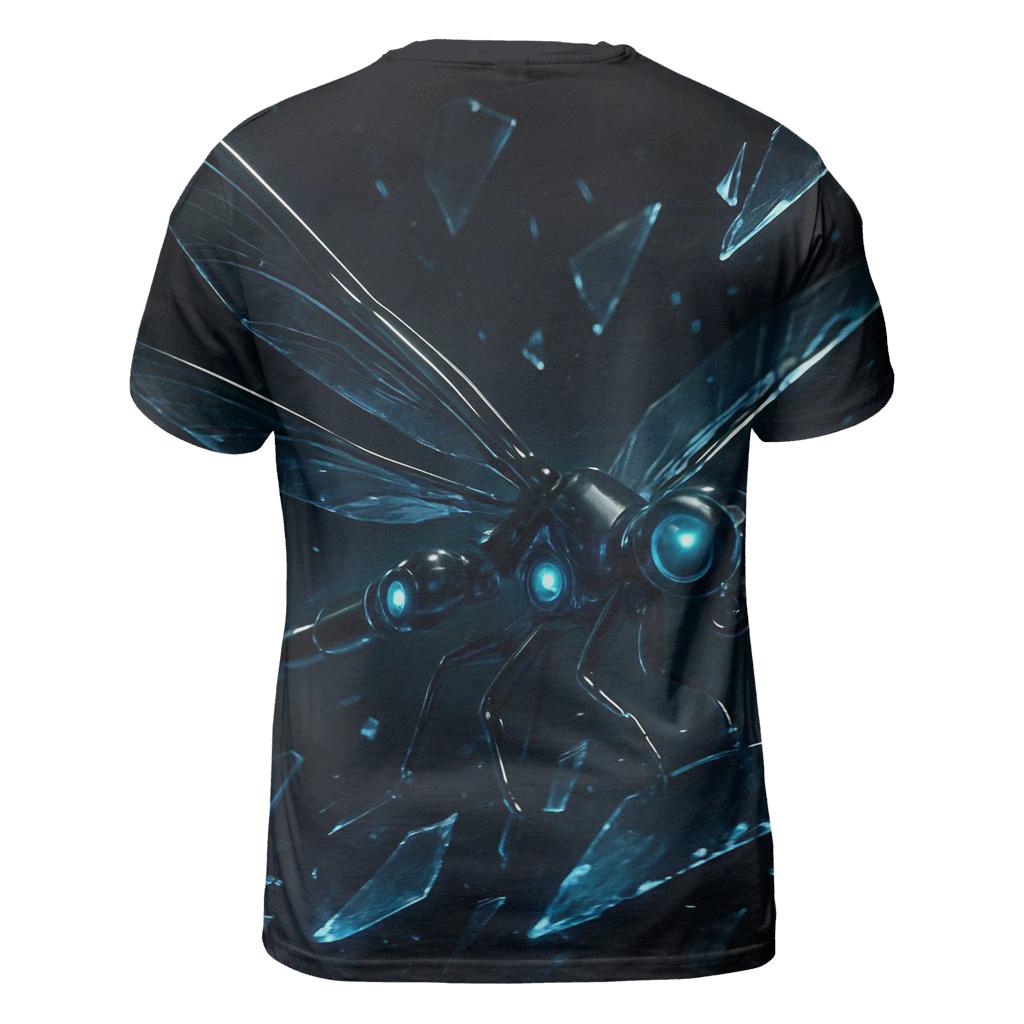 Mechanical Dragonfly Escape designer pattern shirts