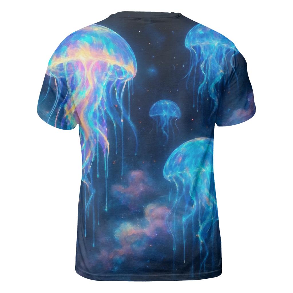 Quantum Jellyfish Prism vibrant all-over design tees