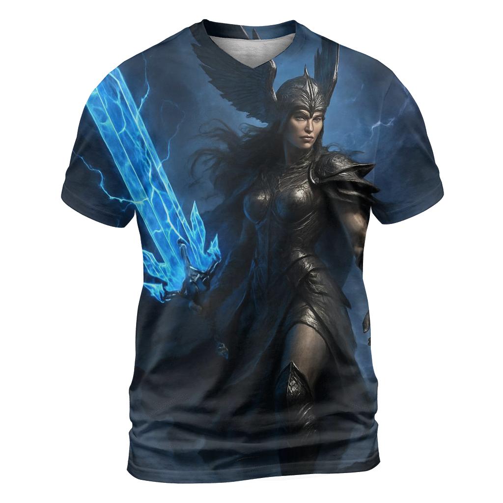 Crystal Blade Valkyrie artistic all-over print tops