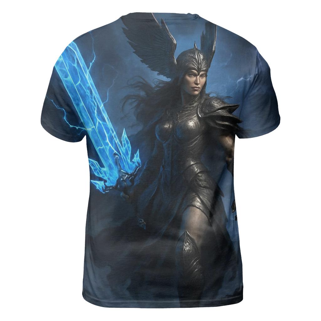 Crystal Blade Valkyrie artistic all-over print tops