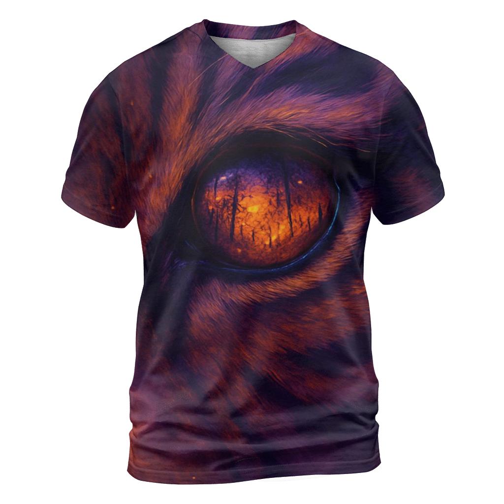 Twilight Tiger Eye artistic all-over print tops