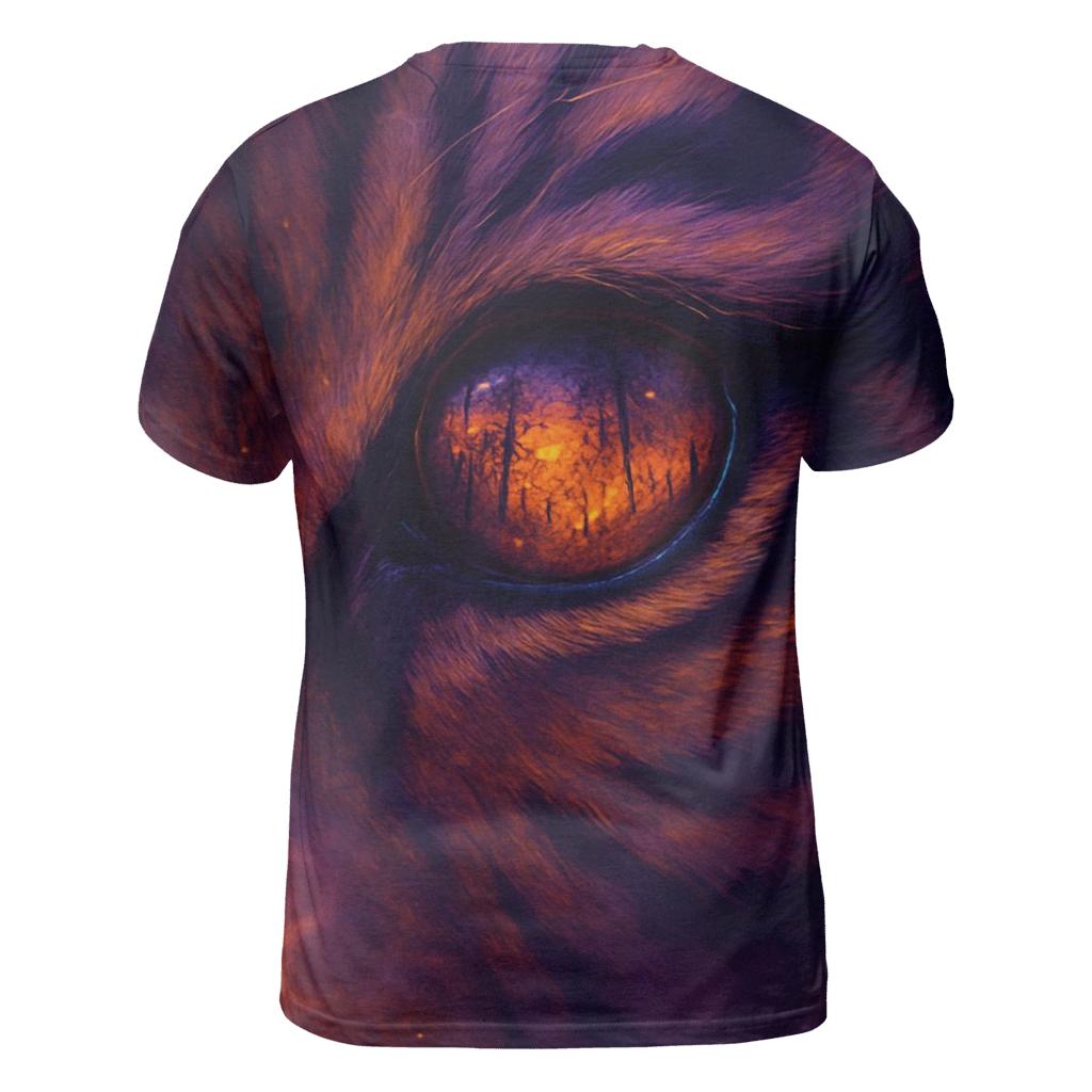 Twilight Tiger Eye artistic all-over print tops