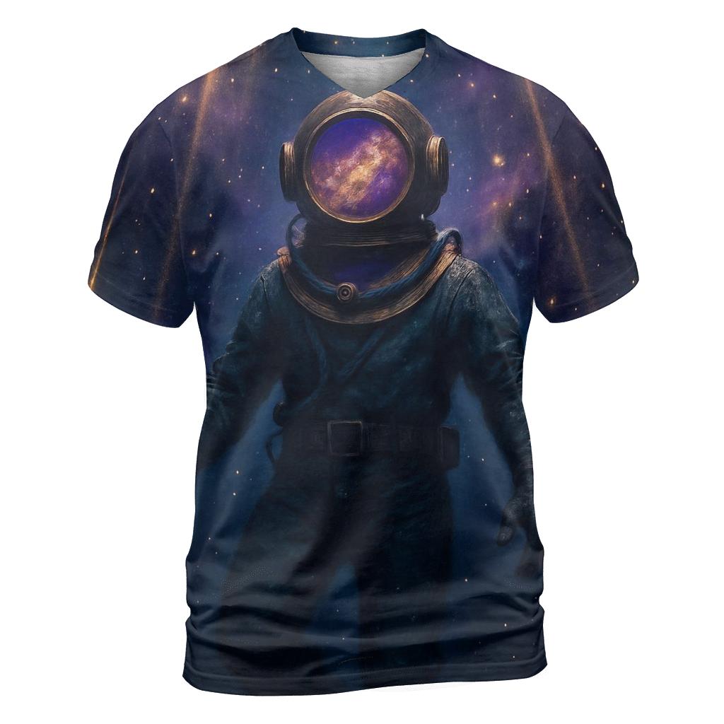 Celestial Diver Starfall statement graphic shirts