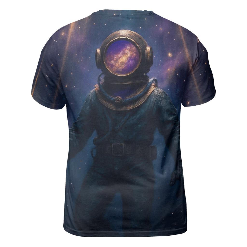 Celestial Diver Starfall statement graphic shirts
