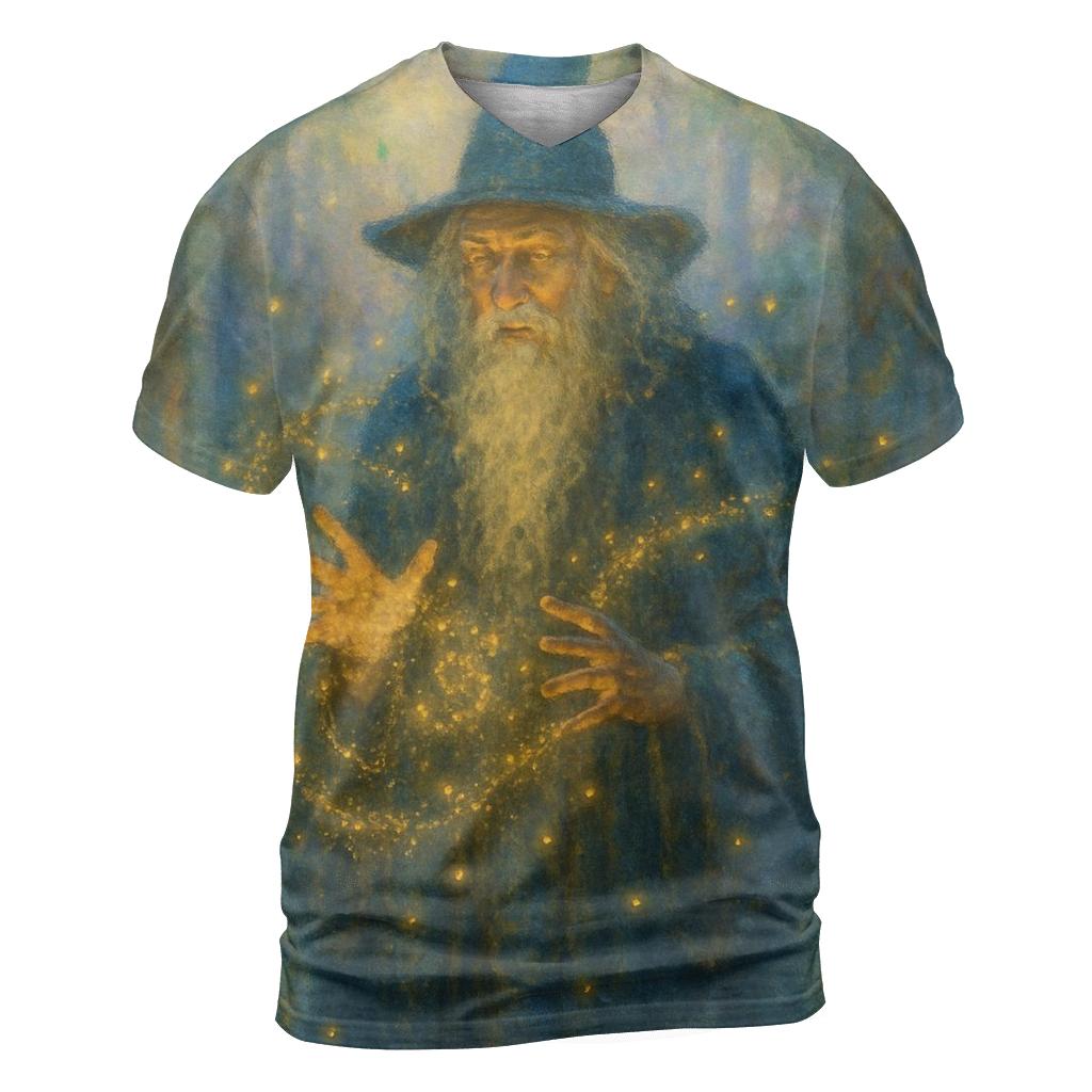 Luminous Firefly Wizard creative print fashion shirts