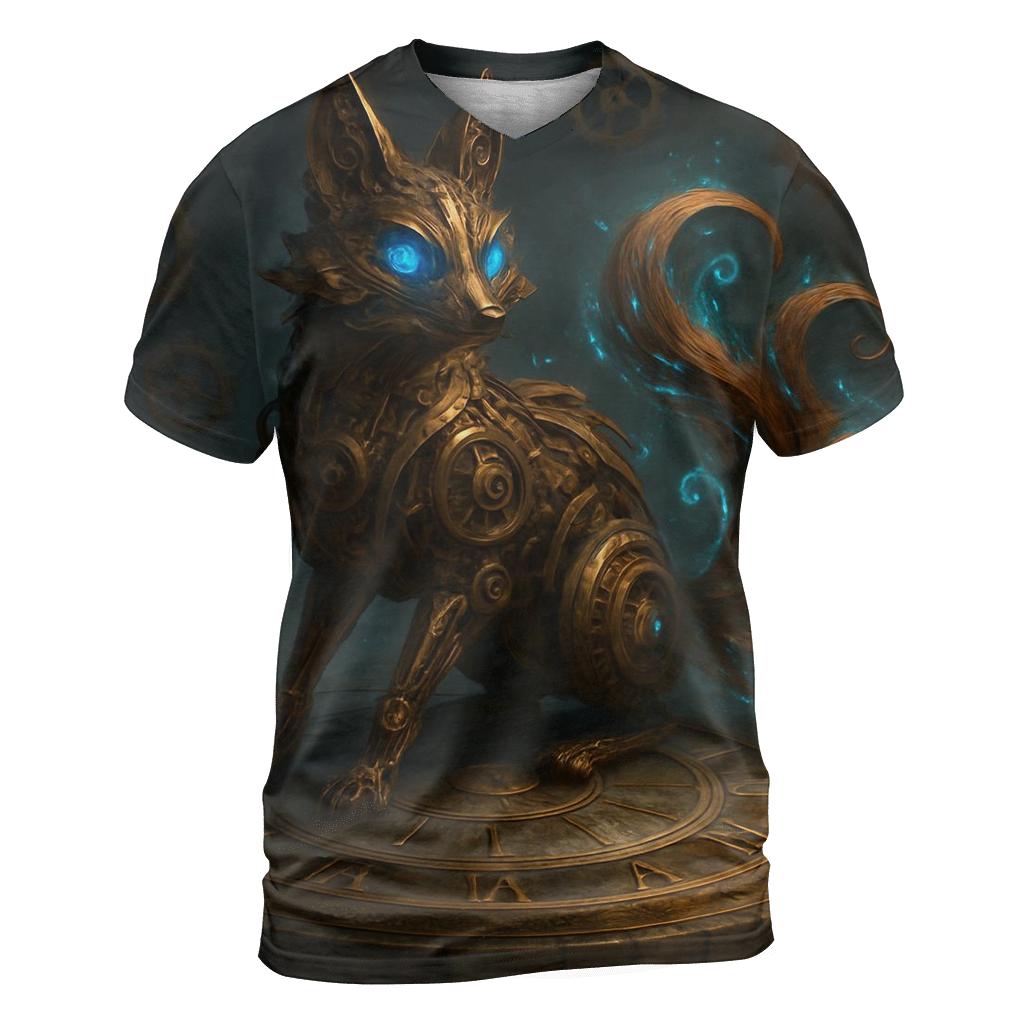 Arcane Clockwork Fox vibrant all-over design tees