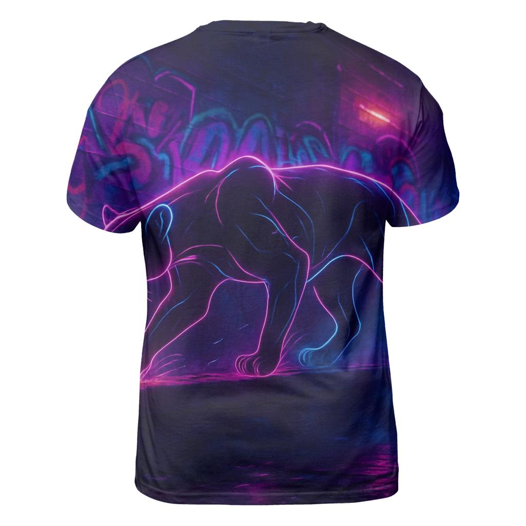Neon Panther Glide custom all-over print shirts