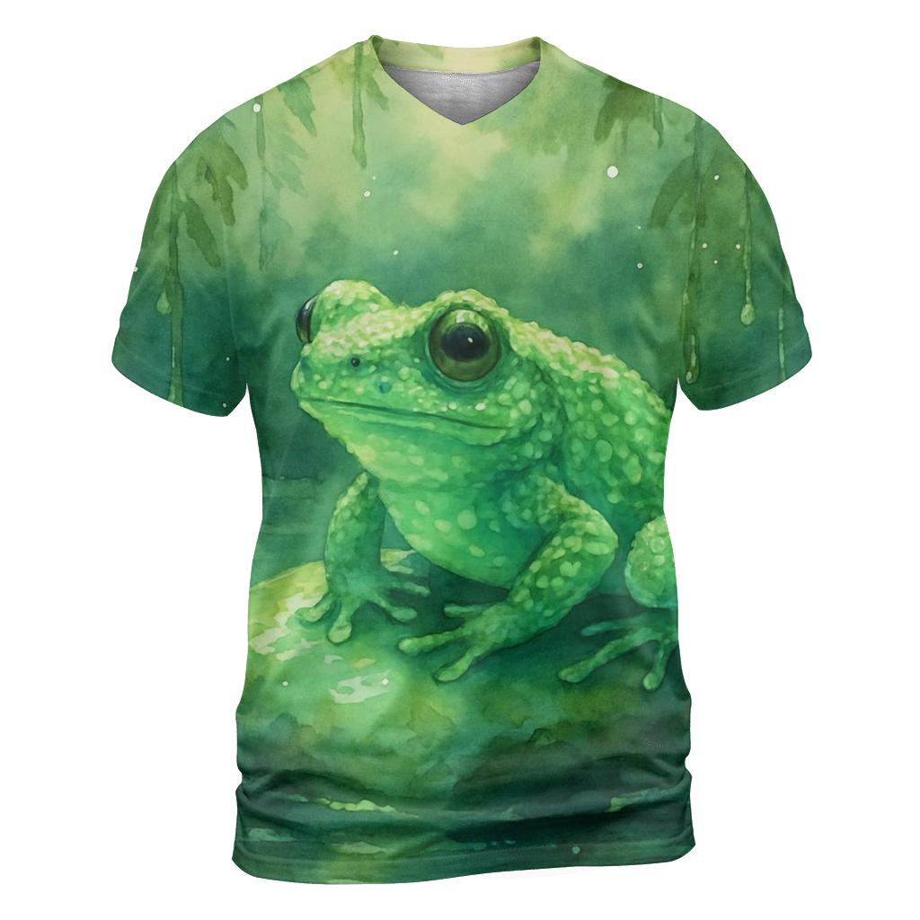 Glowing Mossy Frog statement graphic shirts