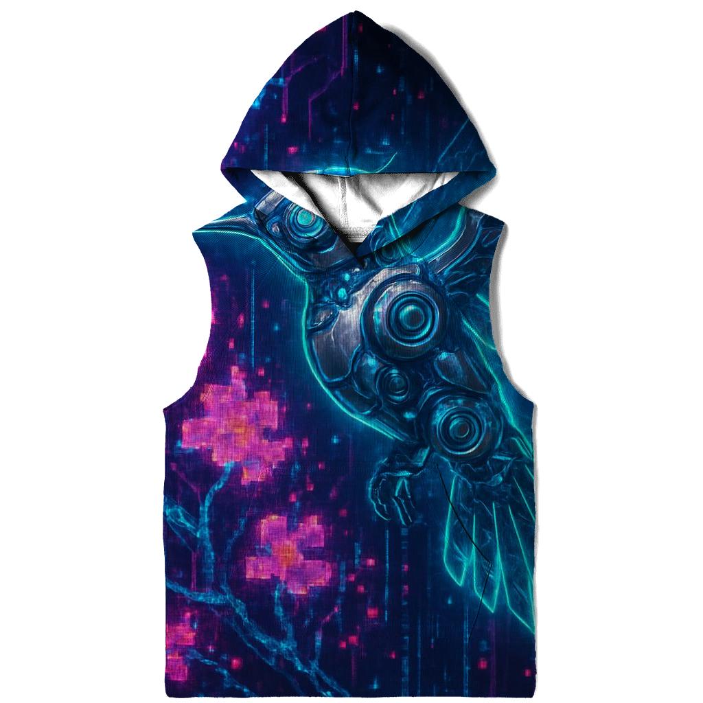 Cybernetic Hummingbird embroidered hoodies