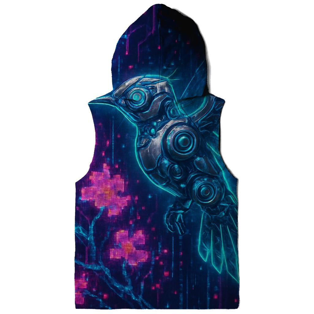 Cybernetic Hummingbird embroidered hoodies