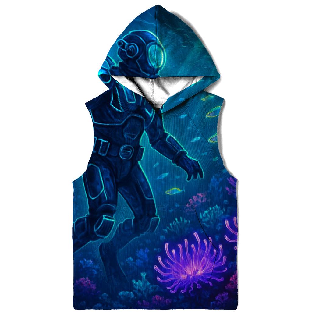 Electric Coral Reef Explorer designer hoodies