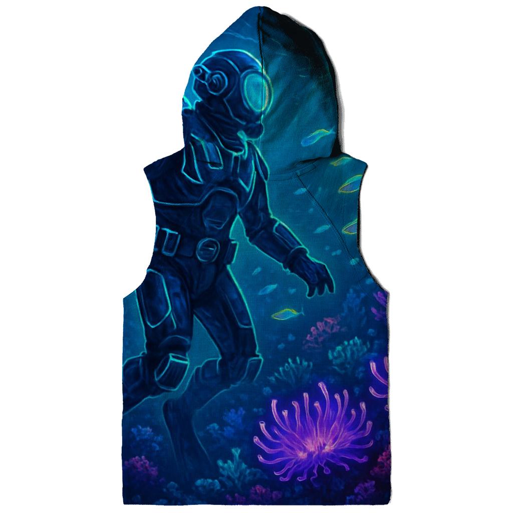 Electric Coral Reef Explorer designer hoodies