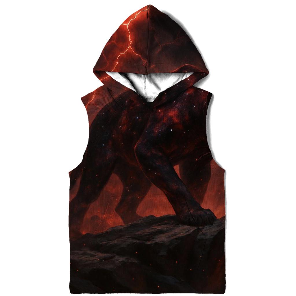 Crimson Nebula Panther printed hoodies