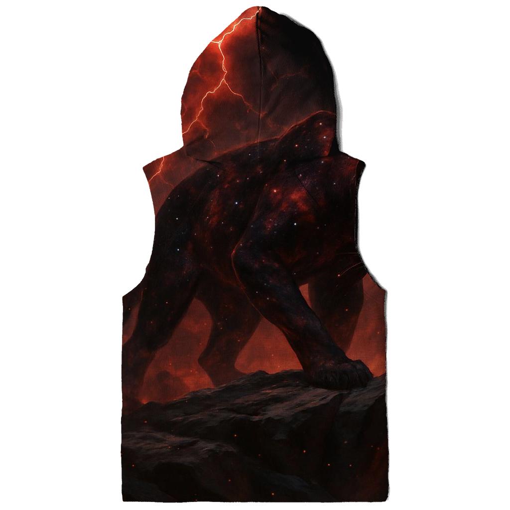 Crimson Nebula Panther printed hoodies