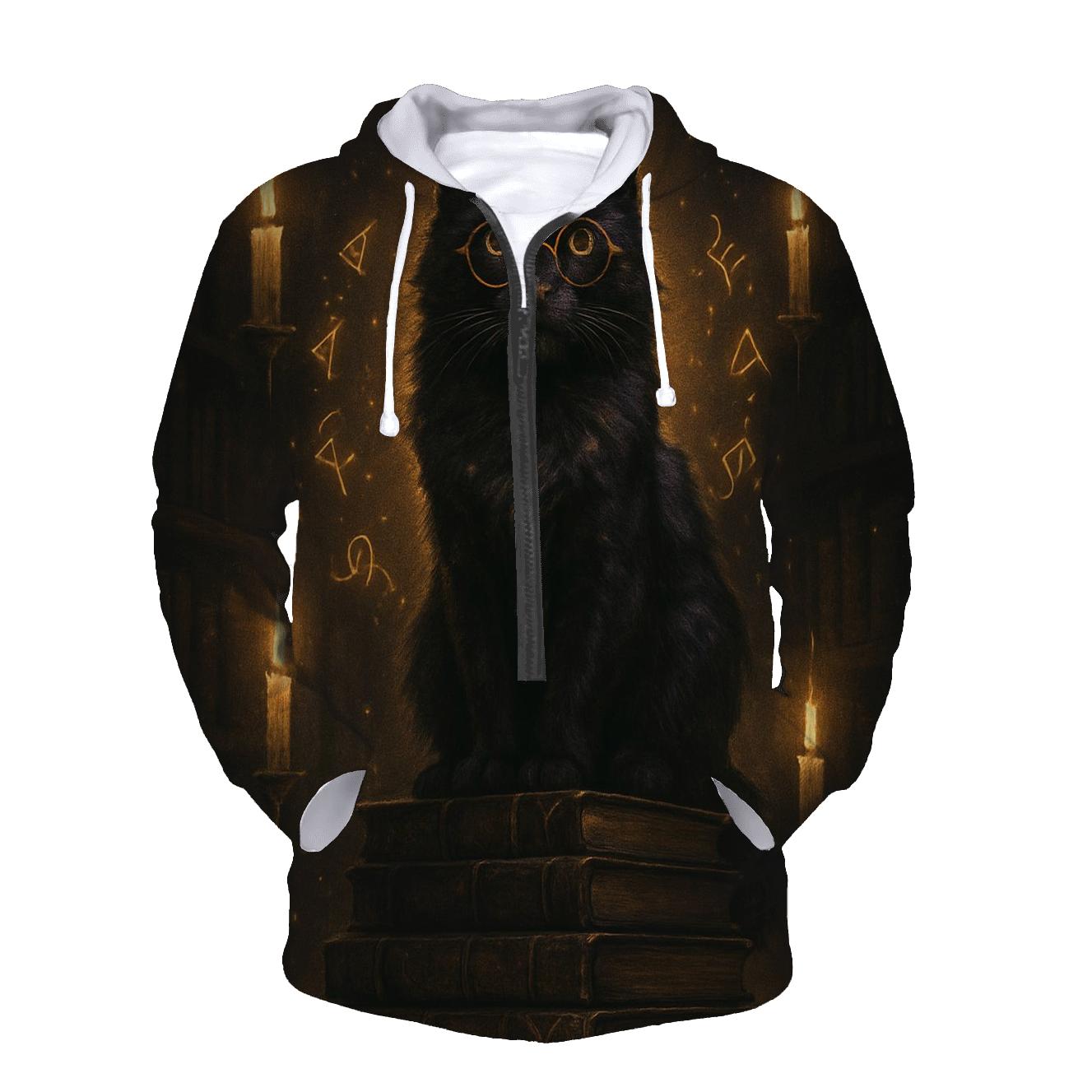 Arcane Librarian Cat zip-up hoodies